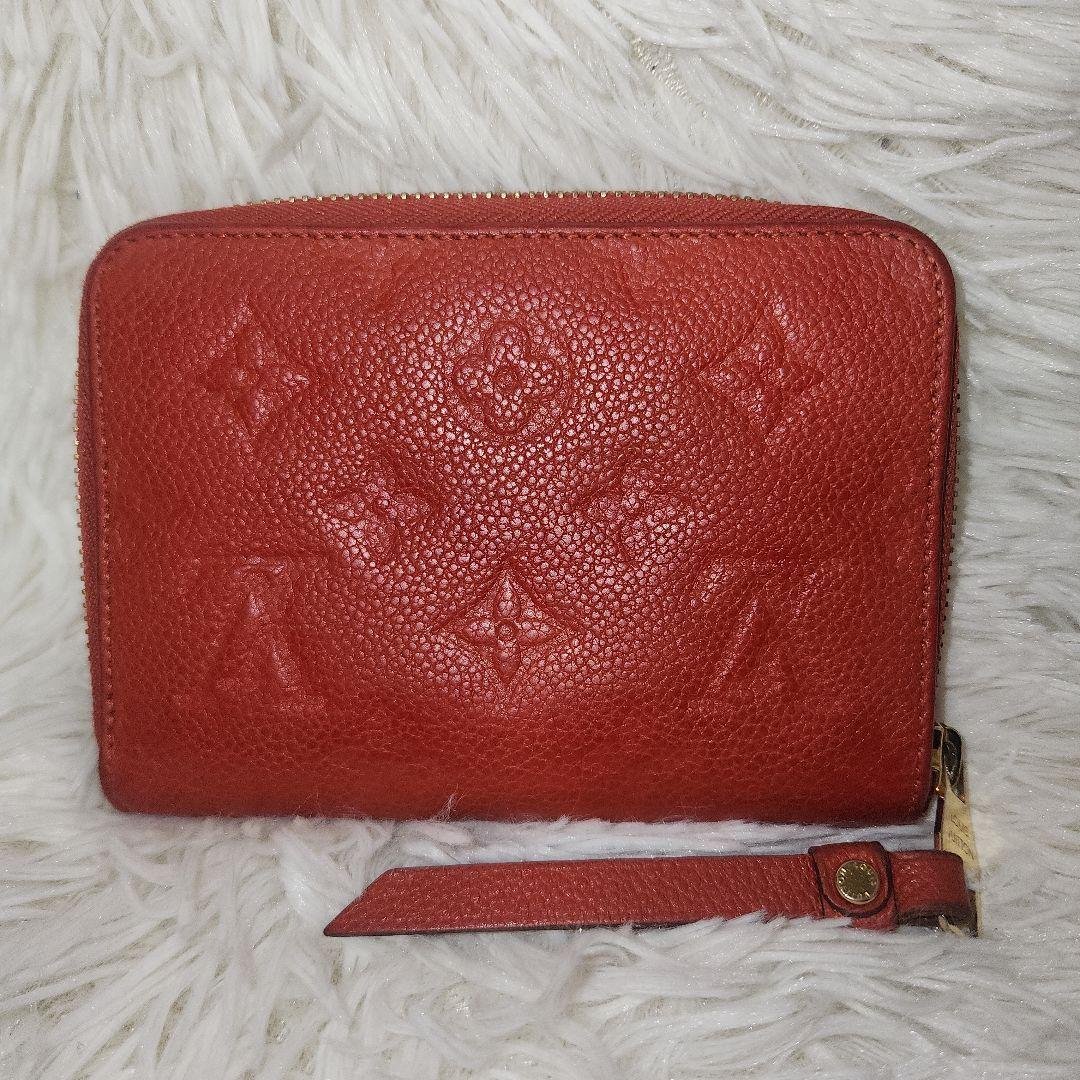 ルイヴィトン ポルトフォイユ スクレット モノグラム ジッピー M93432　赤