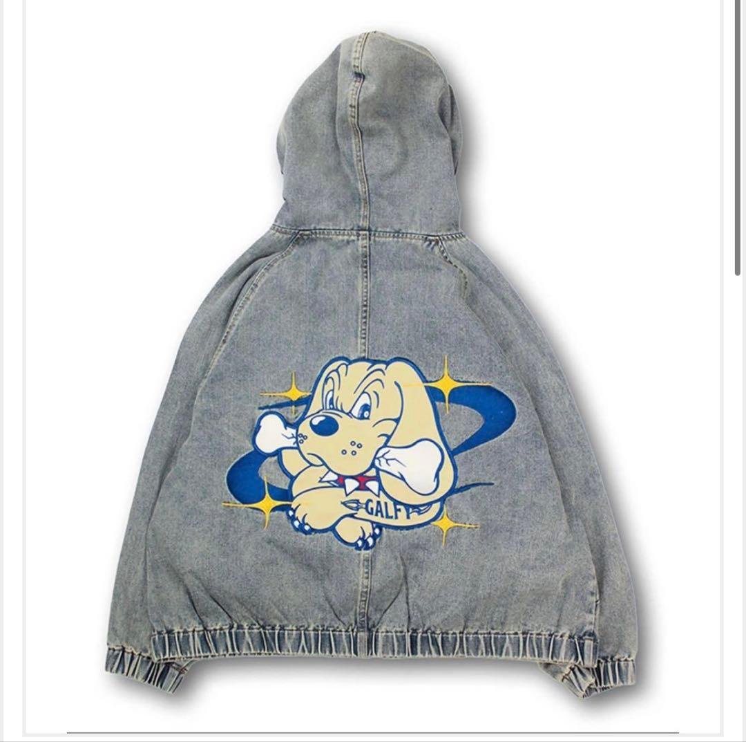 【ガルフィー 】ダーティーデニムフードジャケット Lサイズ中型犬