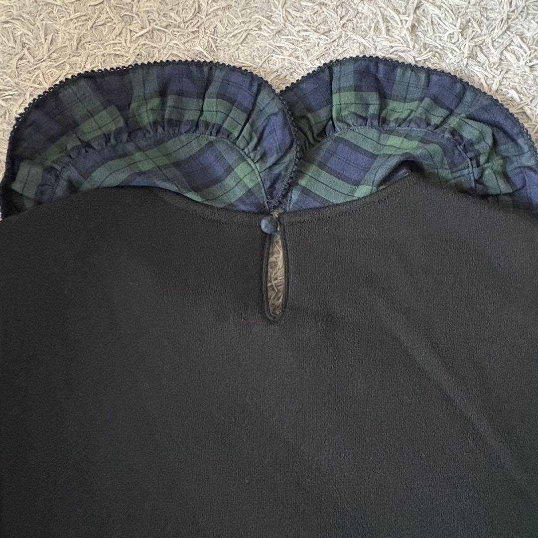 【美品】完売モデル PINKHOUSE タータンチェック衿付きロゴトレーナー