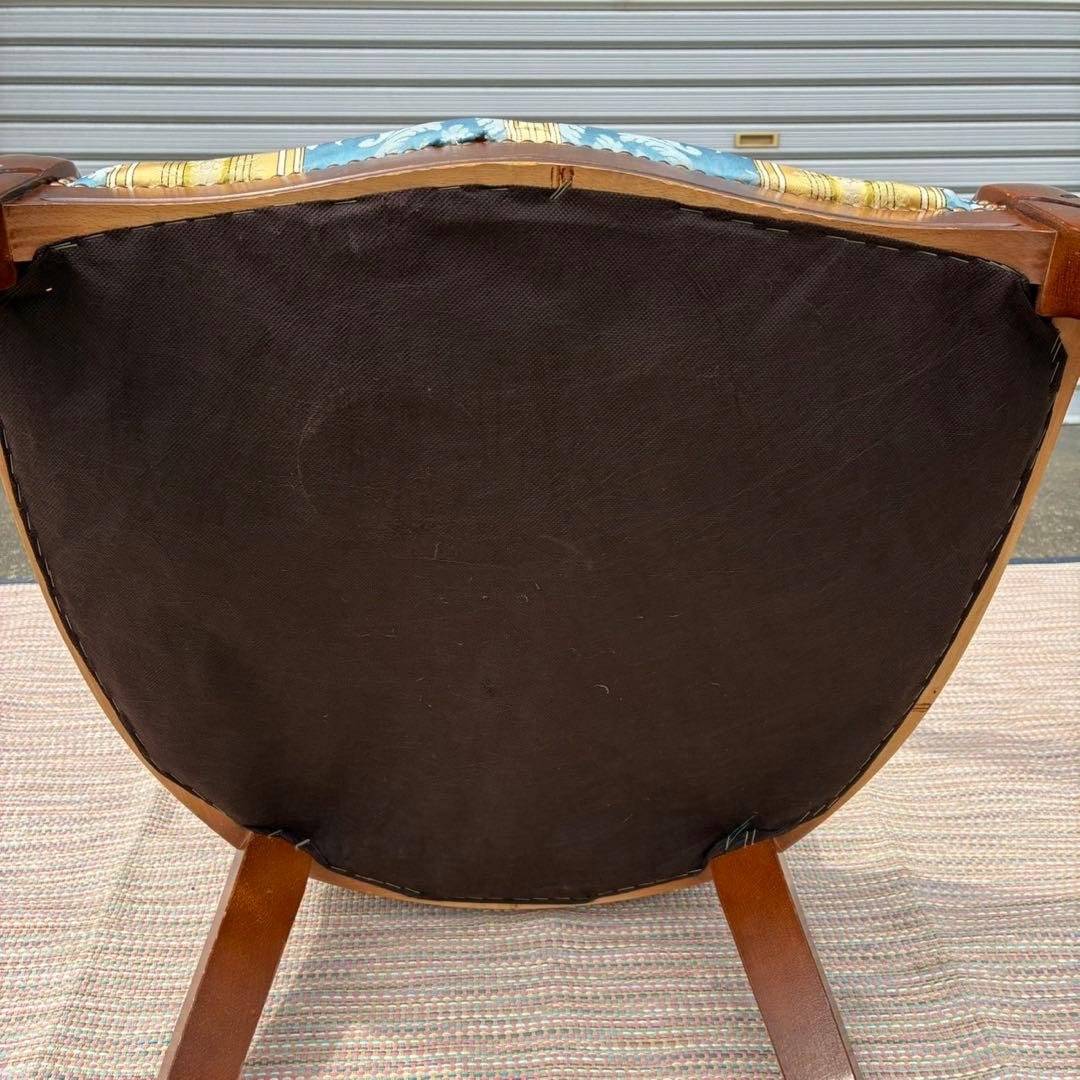 【送料込】アンティーク 家具　アームチェア 猫脚 猫足 椅子　1人掛けソファ