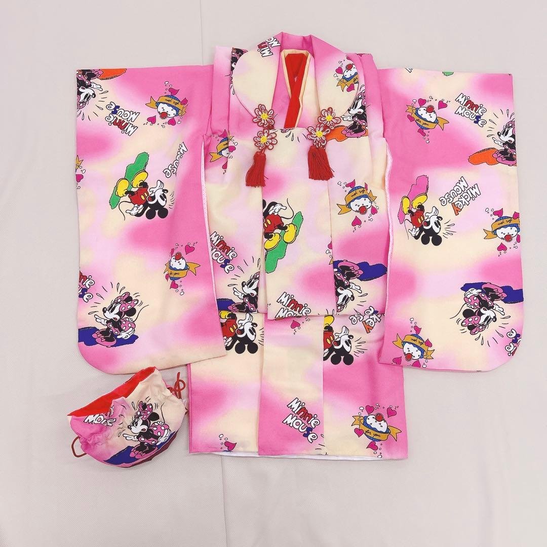 Walt Disney 七五三3歳女の子　ミッキー&ミニー　被布セット