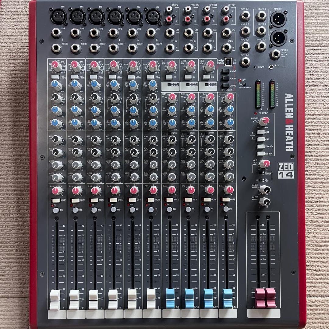 Allen & Heath ZED-14 アナログミキサー【ジャンク扱い】